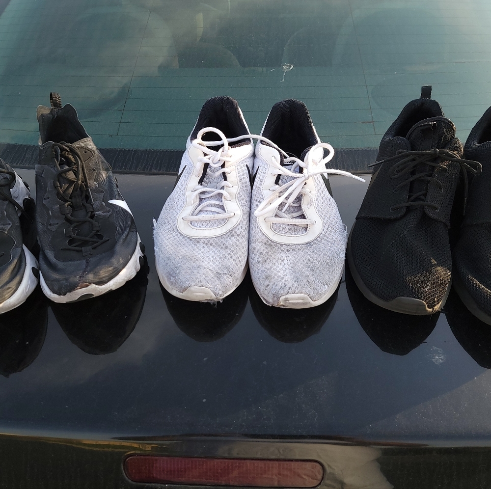 3 pairs of NIKE SHOES running sz13